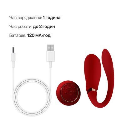 Смартвибратор для пар Zalo &mdash; Fanfan set Bright Red, пульт ДУ SO6673 фото